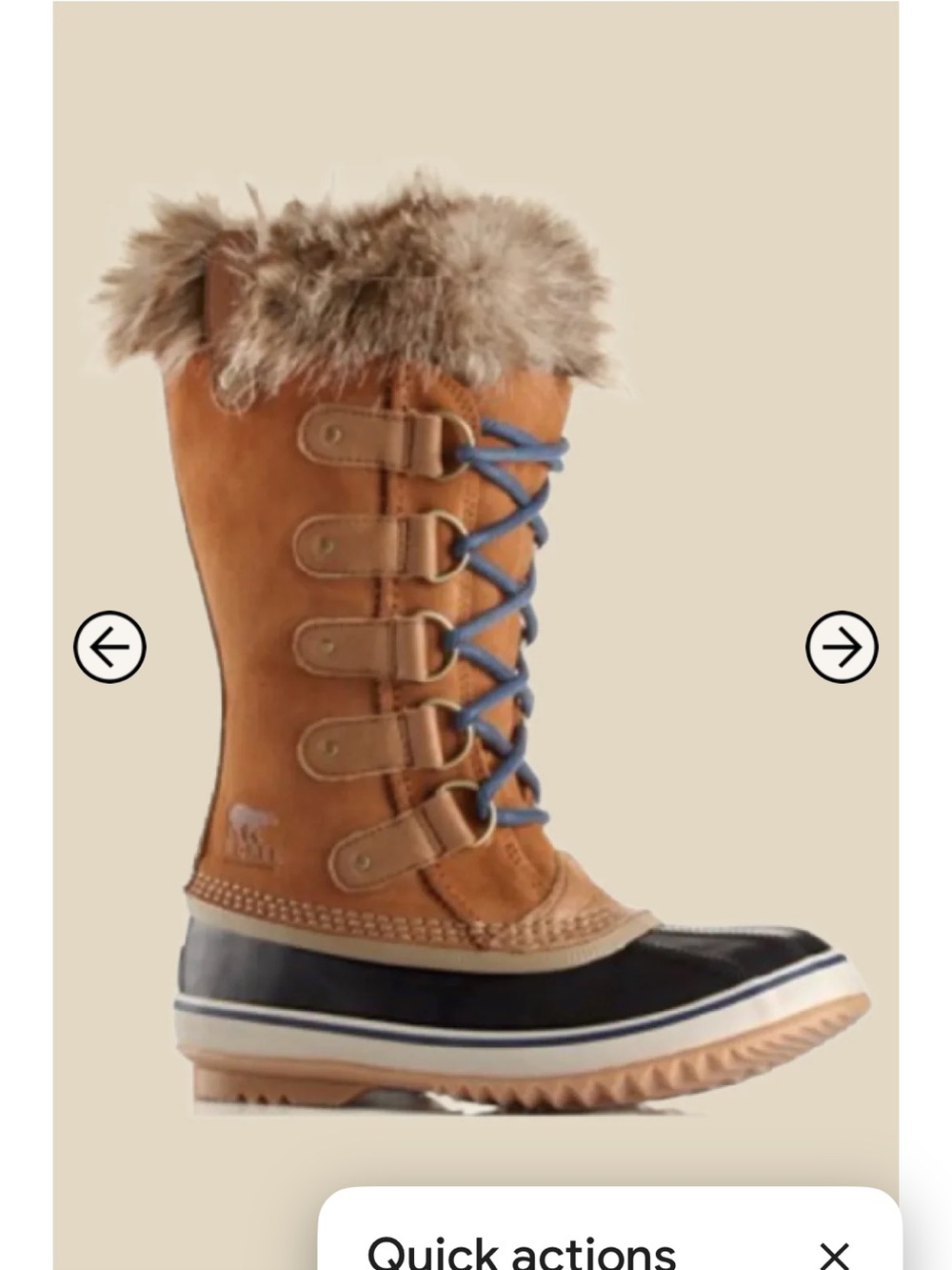 Sorel Tan & Black Winter Lace-Up Boot